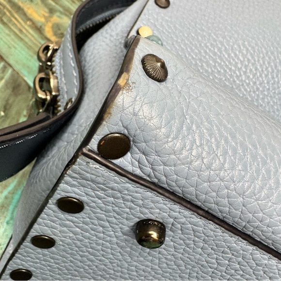 Coach Slate Blue Rogue 25 Riveted Mini Handbag 53405 Missing Hangtag - Picture 8 of 16